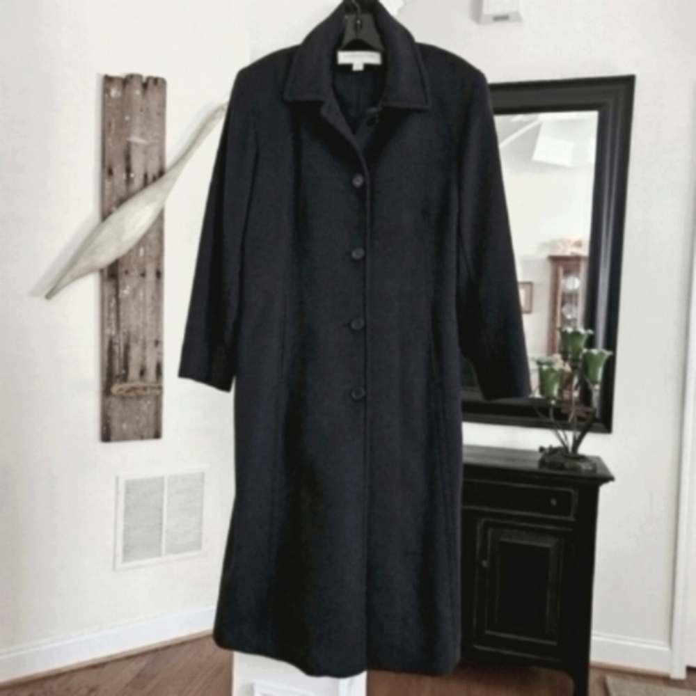 Liz Clairborne Long Petite Wool Coat 12P